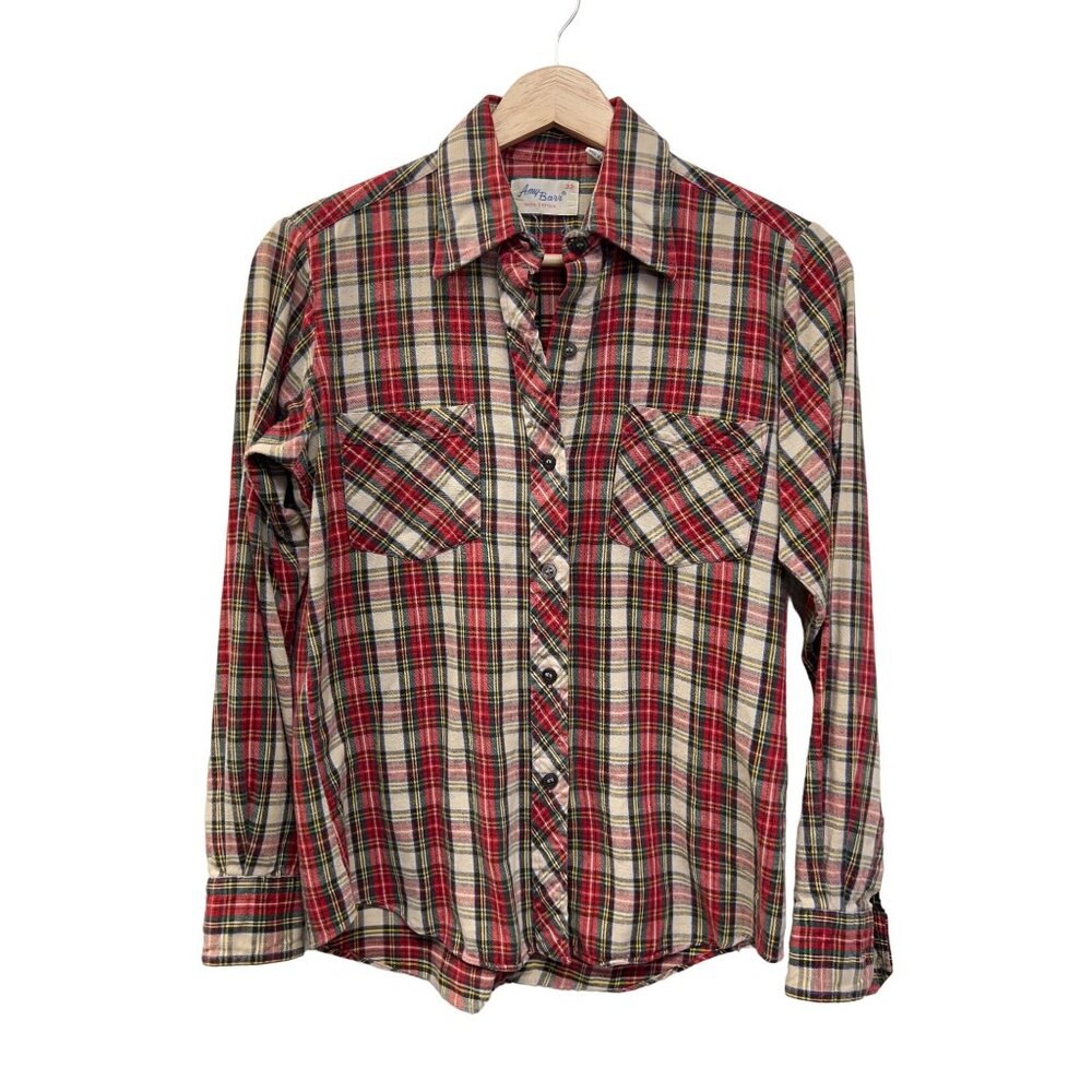 Amy Barr Vintage 60's Plaid Flannel Shirt